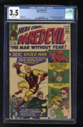 Cover Scan: Daredevil #1 CGC VG- 3.5 Off White Origin and 1st Appearance! - Item ID #572226