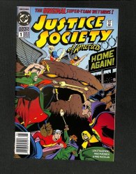 Cover Scan: Justice Society of America #1 Newsstand Variant 1st Cyclone!  1st new Starman! - Item ID #579728
