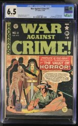 Cover Scan: War Against Crime #11 CGC FN+ 6.5 1st EC Horror Cover 2nd Vault Keeper! - Item ID #581781
