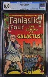 Cover Scan: Fantastic Four #48 CGC FN 6.0 White Pages 1st Silver Surfer Galactus! - Item ID #589657