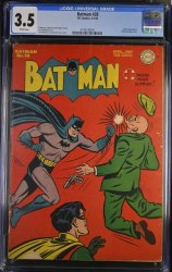 Cover Scan: Batman #28 CGC VG- 3.5 White Pages Joker Story Robin Appearance! - Item ID #591156