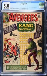 Cover Scan: Avengers #8 CGC VG/FN 5.0 1st Appearance Kang The Conqueror! - Item ID #592304