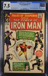 Cover Scan: Tales Of Suspense #57 CGC VF- 7.5 Stan Lee! 1st App Hawkeye! - Item ID #593842