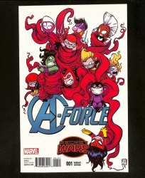 Cover Scan: A-Force #1 Skottie Young Variant 1st Singularity! - Item ID #603305