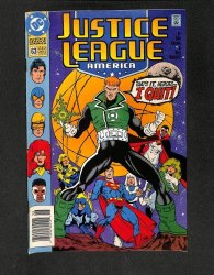 Cover Scan: Justice League America #63 Newsstand Variant - Item ID #605403