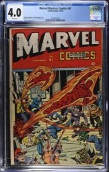 Cover Scan: Marvel Mystery Comics #67 CGC VG 4.0 White Pages - Item ID #618428
