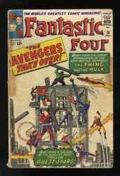 Cover Scan: Fantastic Four #26 GD- 1.8 Avengers Crossover!! The Thing!! - Item ID #623664