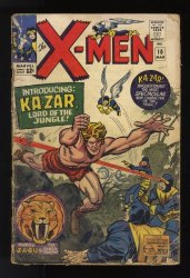 Cover Scan: X-Men #10 GD- 1.8 1st App Silver Age Ka-Zar! Stan Lee Script! - Item ID #623694