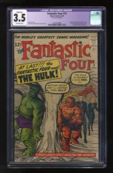 Cover Scan: Fantastic Four #12 CGC VG- 3.5 Off White (Restored) - Item ID #624220