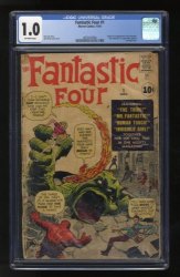 Cover Scan: Fantastic Four #1 CGC Fair 1.0 Off White Origin and 1st Appearance! - Item ID #624221