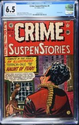 Cover Scan: Crime Suspenstories #6 CGC FN+ 6.5 Cream To Off White Hanging Cover! - Item ID #630803