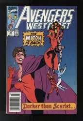 Cover Scan: Avengers West Coast #56 VF/NM 9.0 Mark Jewelers Variant 1st Dark Scarlet Witch! - Item ID #641940