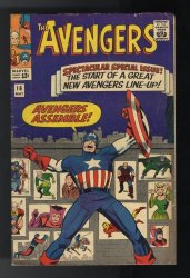 Cover Scan: Avengers #16 VG+ 4.5 Hawkeye Scarlet Witch Quicksilver Join! - Item ID #647375