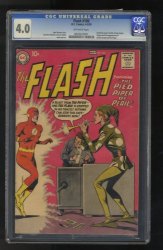 Cover Scan: Flash #106 CGC VG 4.0 1st Appearance Gorilla Grodd! Pied Piper of Peril! - Item ID #648198