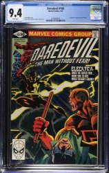 Cover Scan: Daredevil #168 CGC NM 9.4 White Pages 1st Appearance Elektra! - Item ID #653845