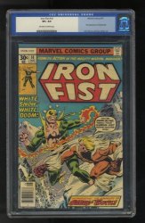 Cover Scan: Iron Fist #14 CGC VF+ 8.5 1st Appearance Sabretooth (Victor Creed)! - Item ID #659180