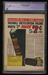 Back Cover Detective Comics 67