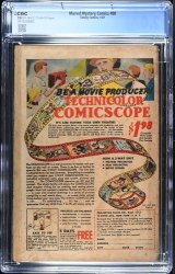 Back Cover Marvel Mystery Comics 80
